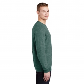 Jerzees 91M Snow Heather French Terry Raglan Crew - Forest Green