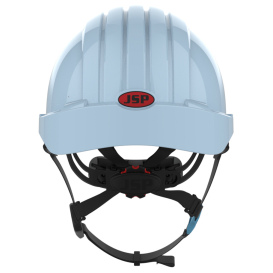 JSP Evolution EV6252SV Deluxe Vented Short Brim Safety Helmet - Wheel Ratchet Suspension - Eggshell Blue
