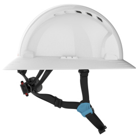 JSP Evolution 6262V Deluxe Full Brim Vented Safety Helmet - Wheel Ratchet Suspension - White