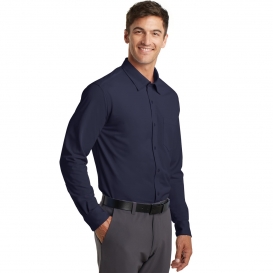 Port Authority K570 Dimension Knit Dress Shirt - Dark Navy | Full Source