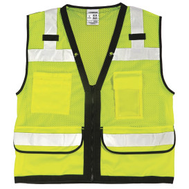 Kishigo S5008Z Type R Class 2 Economy Surveyors Safety Vest - Yellow/Lime