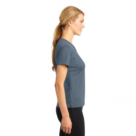 Sport-Tek L468V Dri-Mesh Ladies V-Neck T-Shirt - Steel