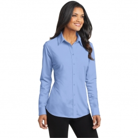 Port Authority L570 Ladies Dimension Knit Dress Shirt - Dress Shirt Blue