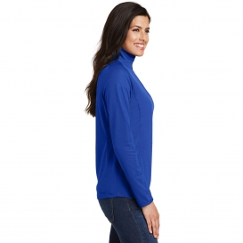 Port Authority L806 Ladies Pinpoint Mesh 1/2-Zip Pullover - True Royal