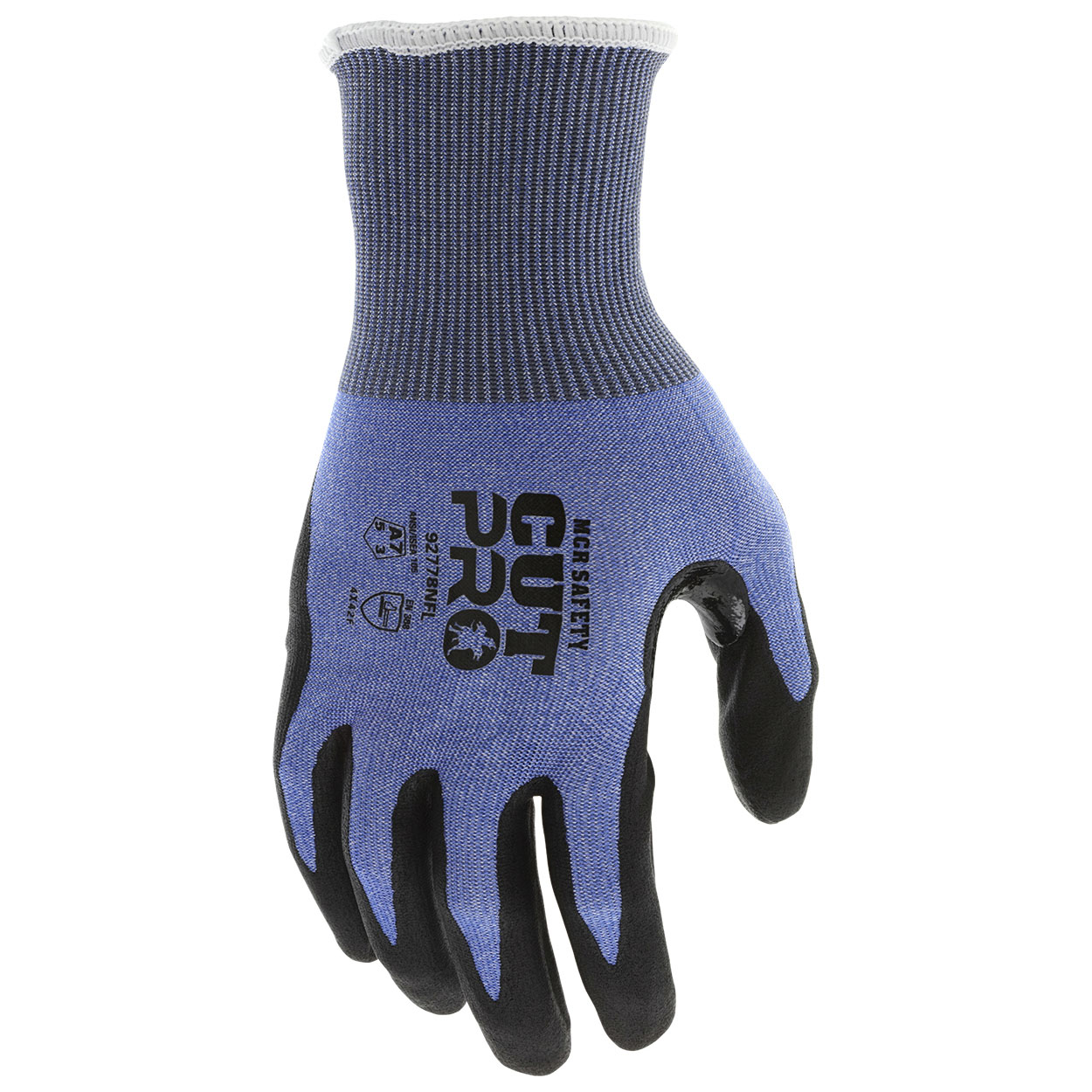MCR Safety 92778NF Cut Pro 18 Gauge HyperMax HPPE Shell Gloves - Nitrile Palm & Fingers Coating