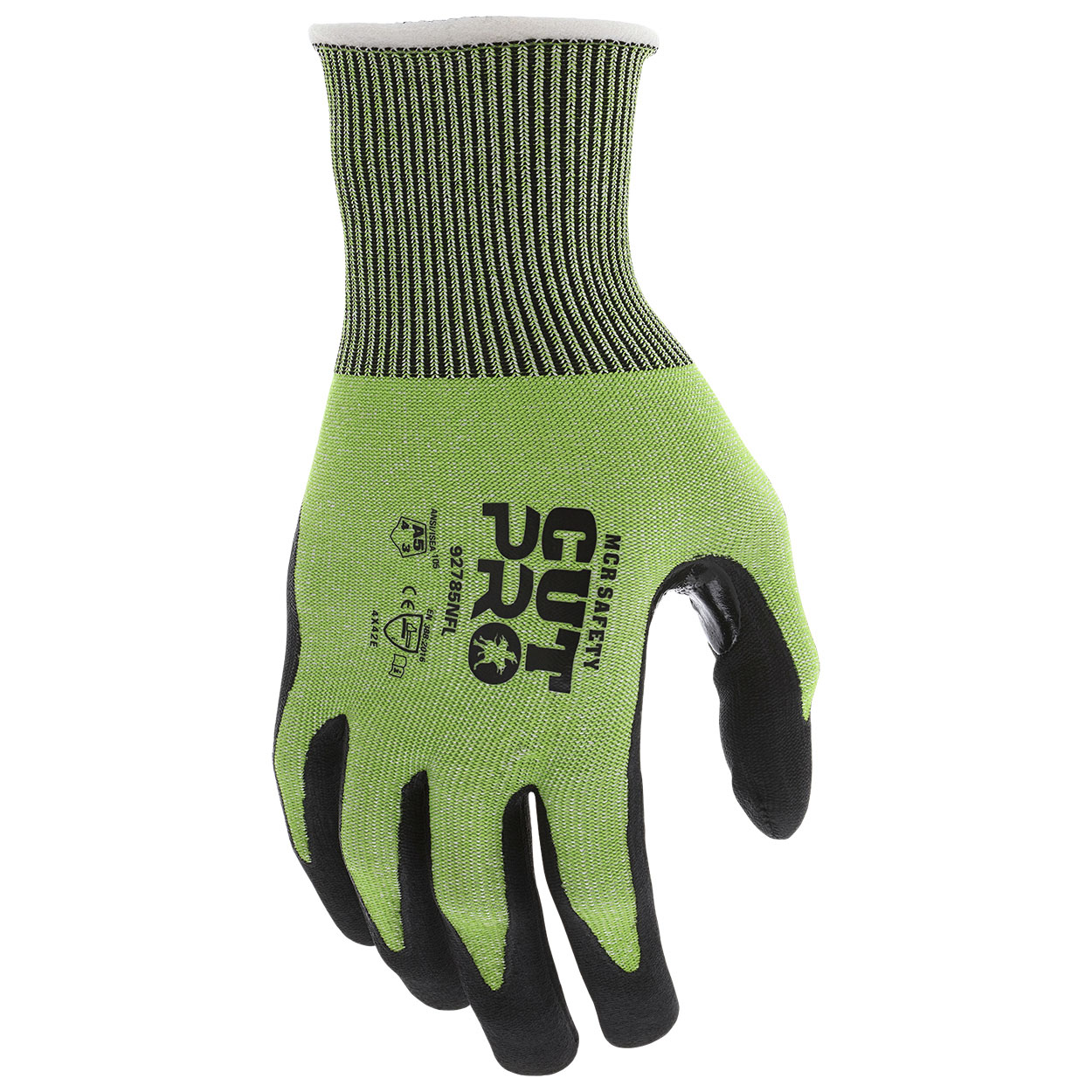 MCR Safety 92785NF Cut Pro 18 Gauge HyperMax HPPE Shell Gloves - Nitrile Micro Foam Palm & Fingers Coating