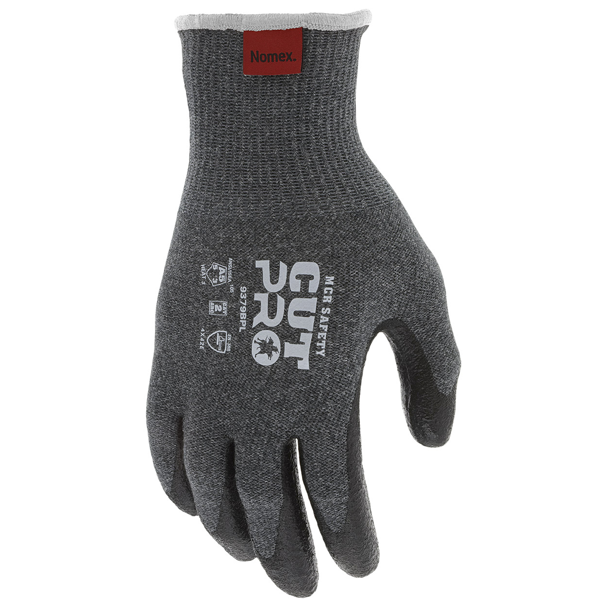 MCR Safety 9379BP Cut Pro 13 Gauge HPPE Shell Gloves - Neoprene/Nitrile Coated Palm & Fingers Coating