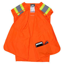 MCR Safety WCCS2BO Type R Class 2 Luminator Breakaway X-Back Safety Vest - Orange