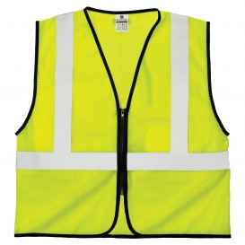 Kishigo 1547-5P Zipper Mesh Safety Vest - Pack of 5 - Yellow/Lime