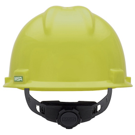 MSA 10061512 V-Gard Cap Style Hard Hat - Fas-Trac III Suspension - Hi-Viz Yellow/Green