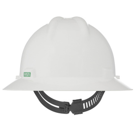 MSA 454733 V-Gard Full Brim Hard Hat - Staz-On Suspension - White