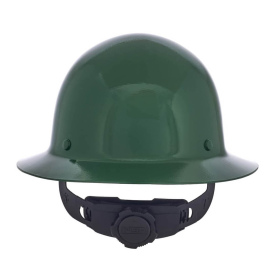MSA 475411 Skullgard Full Brim Hard Hat - Fas-Trac III Suspension - Green