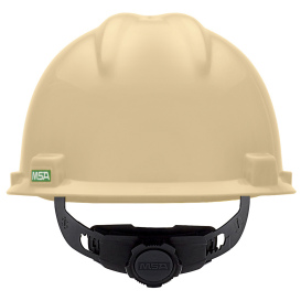 MSA 495856 V-Gard Cap Style Hard Hat - Fas-Trac III Suspension - Light Buff