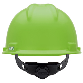 MSA 815565 V-Gard Cap Style Hard Hat - Fas-Trac III Suspension - Bright Lime Green