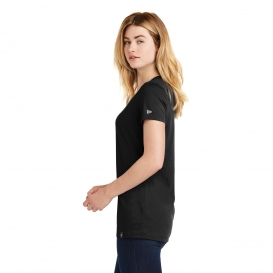 New Era LNEA101 Ladies Heritage Blend V-Neck Tee - Black