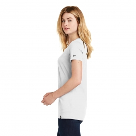 New Era LNEA101 Ladies Heritage Blend V-Neck Tee - White