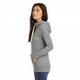 New Era LNEA122 Ladies Sueded Cotton Full-Zip Hoodie - Shadow Grey Heather