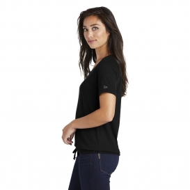 New Era LNEA133 Ladies Tri-Blend Performance Cinch Tee - Black Solid