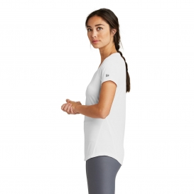 New Era LNEA200 Ladies Series Performance Scoop Tee - White Solid