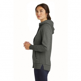 New Era LNEA502 Ladies French Terry Full-Zip Hoodie - Black Twist