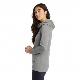 New Era LNEA511 Ladies Tri-Blend Fleece Full-Zip Hoodie - Shadow Grey Heather