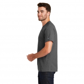New Era NEA100 Heritage Blend Crew Tee - Black Heather