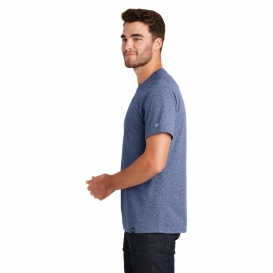 New Era NEA100 Heritage Blend Crew Tee - Dark Royal Twist