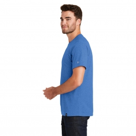 New Era NEA100 Heritage Blend Crew Tee - Royal Heather