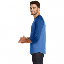 New Era NEA104 Heritage Blend 3/4-Sleeve Baseball Raglan Tee - Royal/Royal Heather