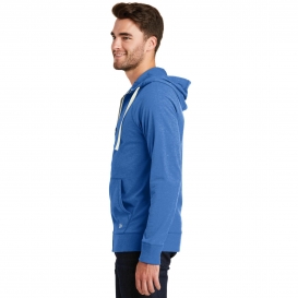 New Era NEA122 Sueded Cotton Full-Zip Hoodie - Royal Heather