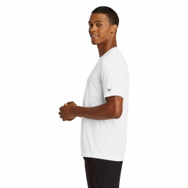 New Era NEA200 Series Performance Crew Tee - White Solid