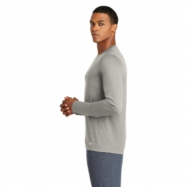 New Era NEA201 Series Performance Long Sleeve Crew Tee - Rainstorm Grey