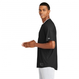 New Era NEA220 Diamond Era Full-Button Jersey - Black