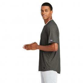 New Era NEA220 Diamond Era Full-Button Jersey - Graphite