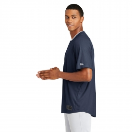 New Era NEA220 Diamond Era Full-Button Jersey - True Navy