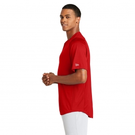 New Era NEA221 Diamond Era 2-Button Jersey - Scarlet