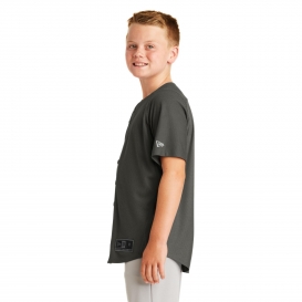 New Era YNEA220 Youth Diamond Era Full-Button Jersey - Graphite