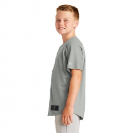 New Era YNEA220 Youth Diamond Era Full-Button Jersey - Grey