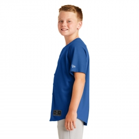New Era YNEA220 Youth Diamond Era Full-Button Jersey - Royal