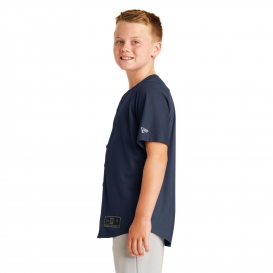 New Era YNEA220 Youth Diamond Era Full-Button Jersey - True Navy