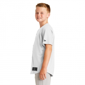New Era YNEA220 Youth Diamond Era Full-Button Jersey - White