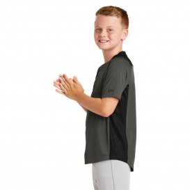 New Era YNEA221 Youth Diamond Era 2-Button Jersey - Graphite/Black