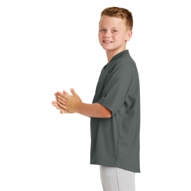 New Era YNEA600 Youth Cage Short Sleeve 1/4-Zip Jacket - Graphite