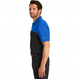 Nike 881655 Dri-FIT Colorblock Micro Pique Polo - Blue Sapphire/Black