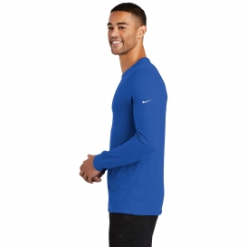 Nike NKBQ5230 Dri-FIT Cotton/Poly Long Sleeve Tee - Rush Blue