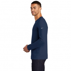 Nike NKBQ5232 Core Cotton Long Sleeve Tee - College Navy