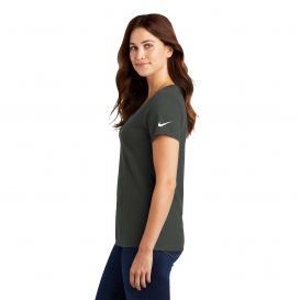 Nike NKBQ5234 Ladies Dri-FIT Cotton/Poly Scoop Neck Tee - Anthracite