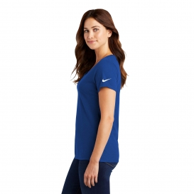 Nike NKBQ5234 Ladies Dri-FIT Cotton/Poly Scoop Neck Tee - Rush Blue