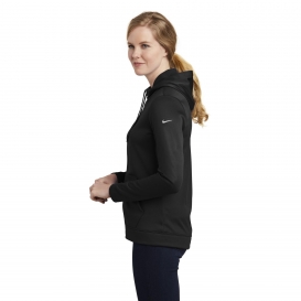 Nike NKAH6264 Ladies Therma-FIT Full-Zip Fleece Hoodie - Black