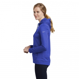 Nike NKAH6264 Ladies Therma-FIT Full-Zip Fleece Hoodie - Game Royal